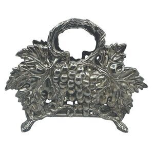 Vintage 1994 Godinger Silver Grape Napkin Holder